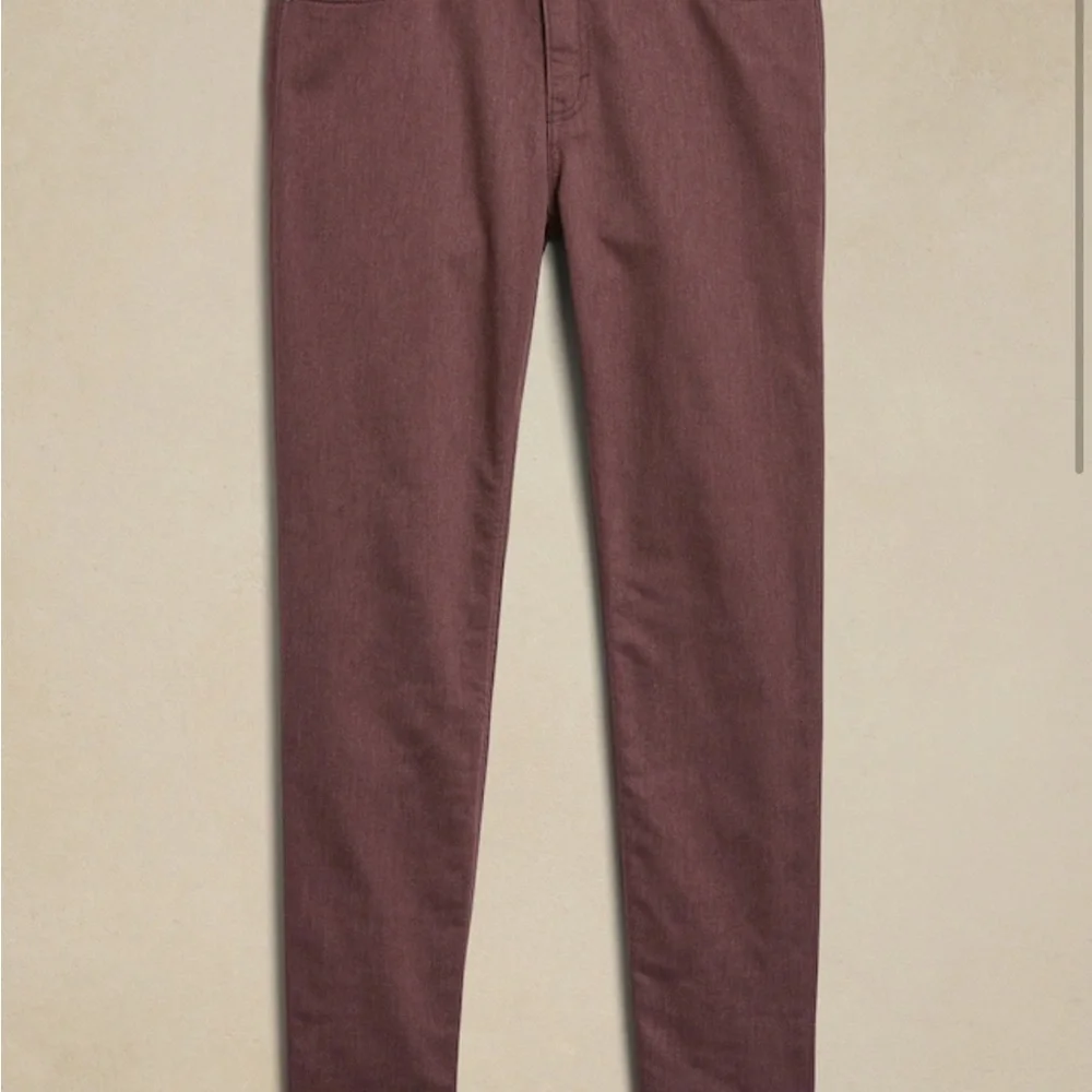 Banana Republic Slim Travel Pants-Burgundy 32W 34L - Picture 2 of 5
